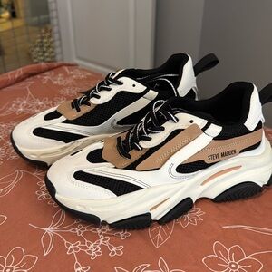Steve Madden POSSESSION BLACK/TAN Sneakers